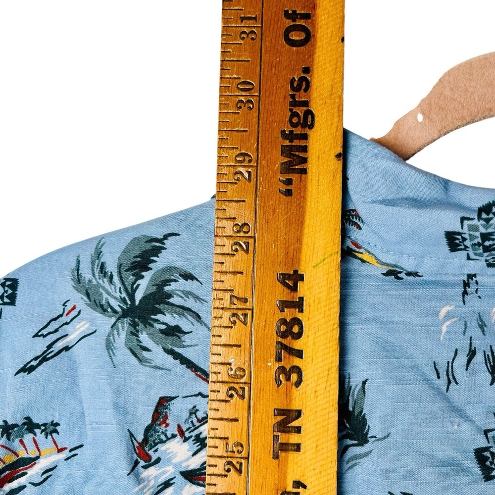 Pendleton Aloha Hawaiian Shirt Mens Large Loose Fit Surfing Palm Trees Blue - Picture 5 of 6